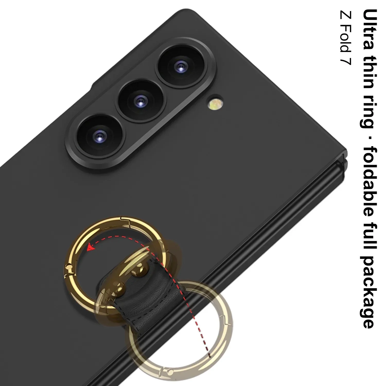

Для Samsung Galaxy Z Fold 7, ультратонкий кольцевой корпус и защитная крышка с мембраной