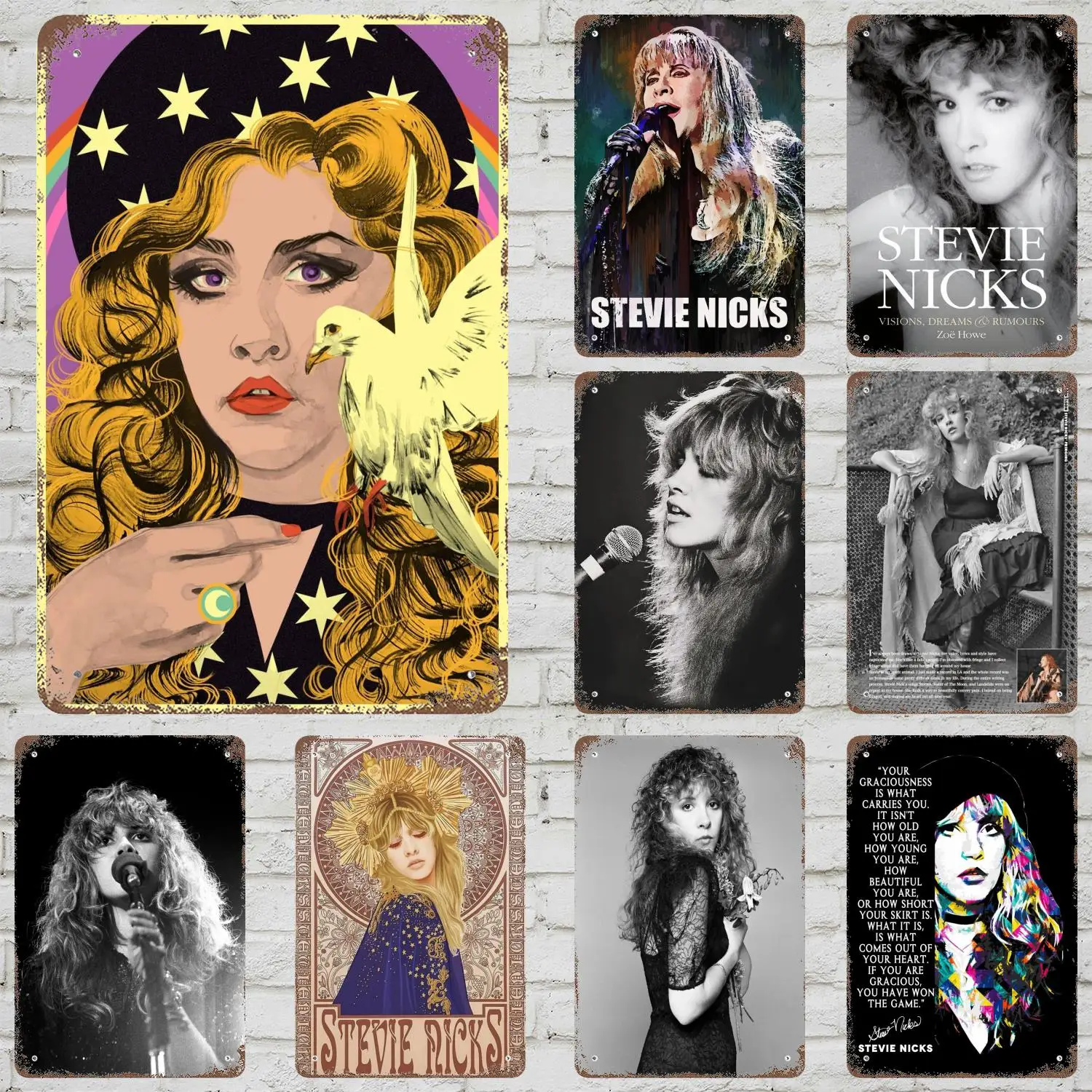 Stevie Nicks-letreros de Metal para decoración de pared, carteles de estaño Vintage, decoración de carteles de Metal de capitán para Bar, Pub, Club, decoración de pared