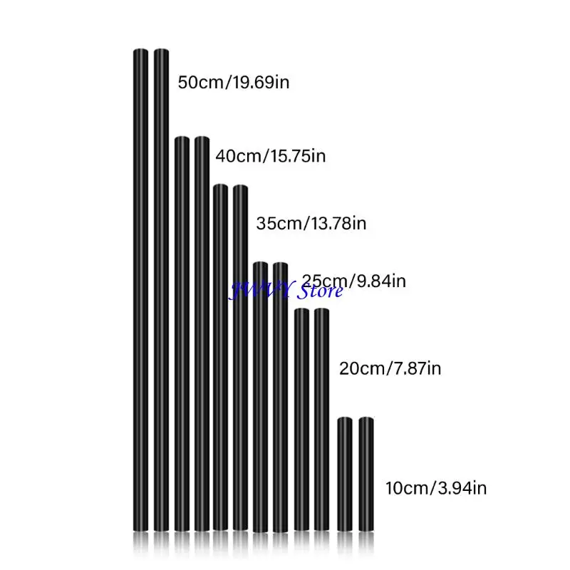 573A Threaded 15mm Aluminum Camera Rod 6 Length Choice for DSLR Shoulder Mount Syste
