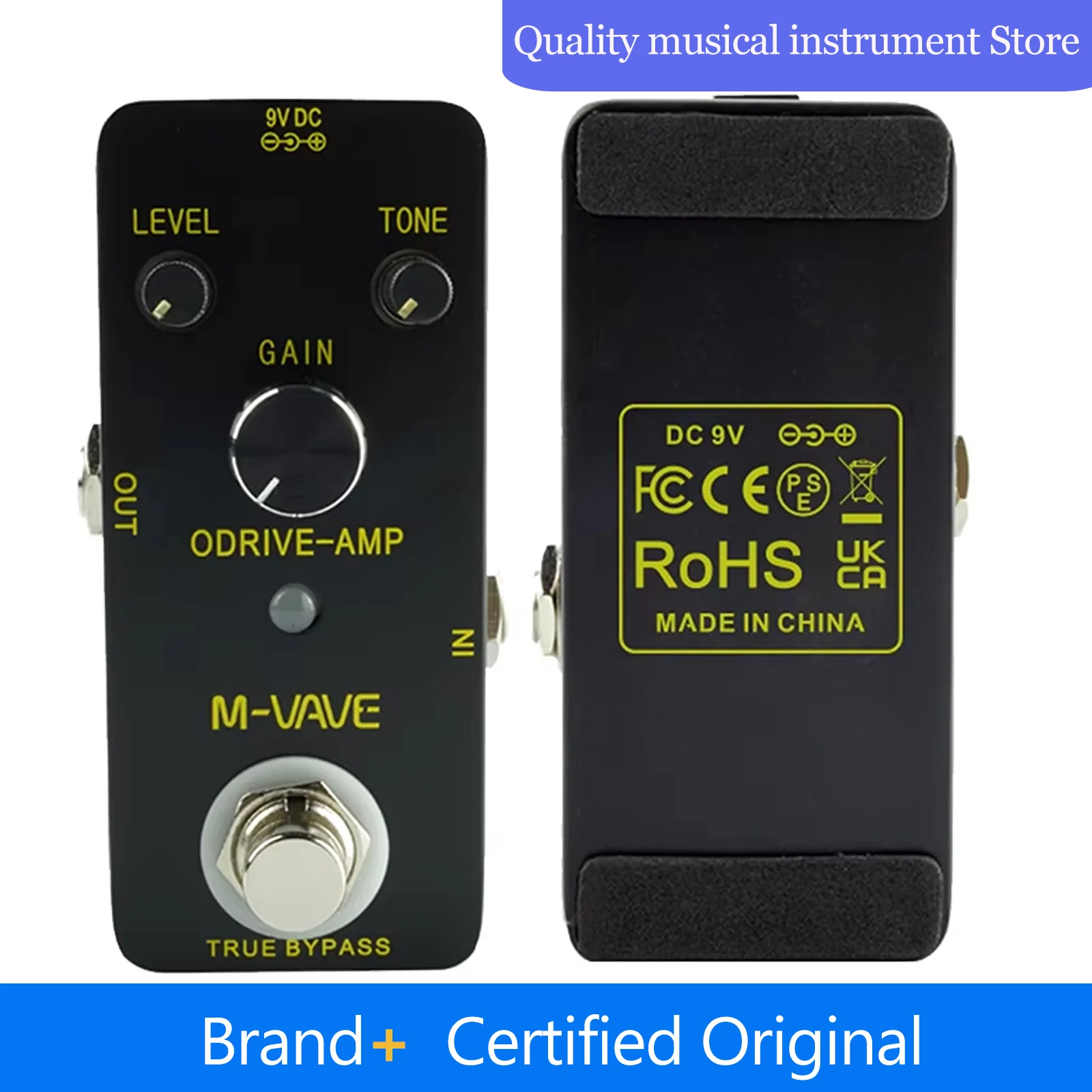 

Цифровая гитарная педаль эффектов M-VAVE Overdrive-AMP, классическая трубка 1970-х годов, гитарные процессоры True Bypass, детали гитарных инструментов