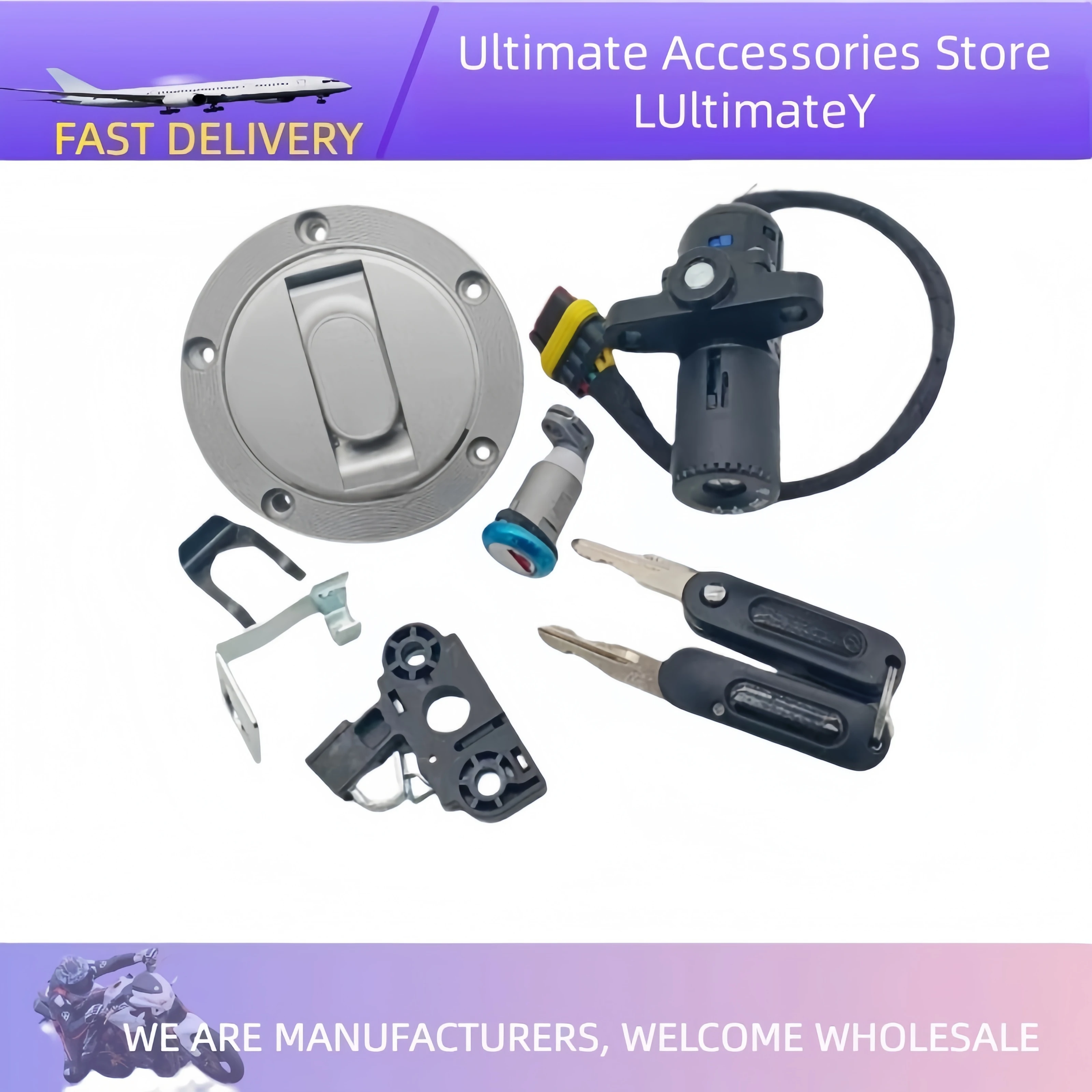 

For Genuine Benelli Leoncino 250/500 Lock Set - Ignition Lock Seat Lock Fuel Tank Cap Full Vehicle Locks