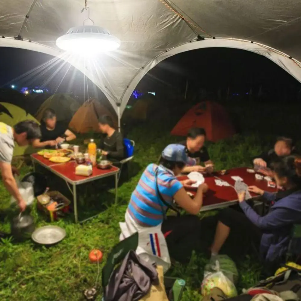 ABS LED أضواء التخييم قابلة للشحن عالية التجويف مقاوم للماء خيمة مصباح 3 طرق الإضاءة المحمولة التخييم تهمة فانوس