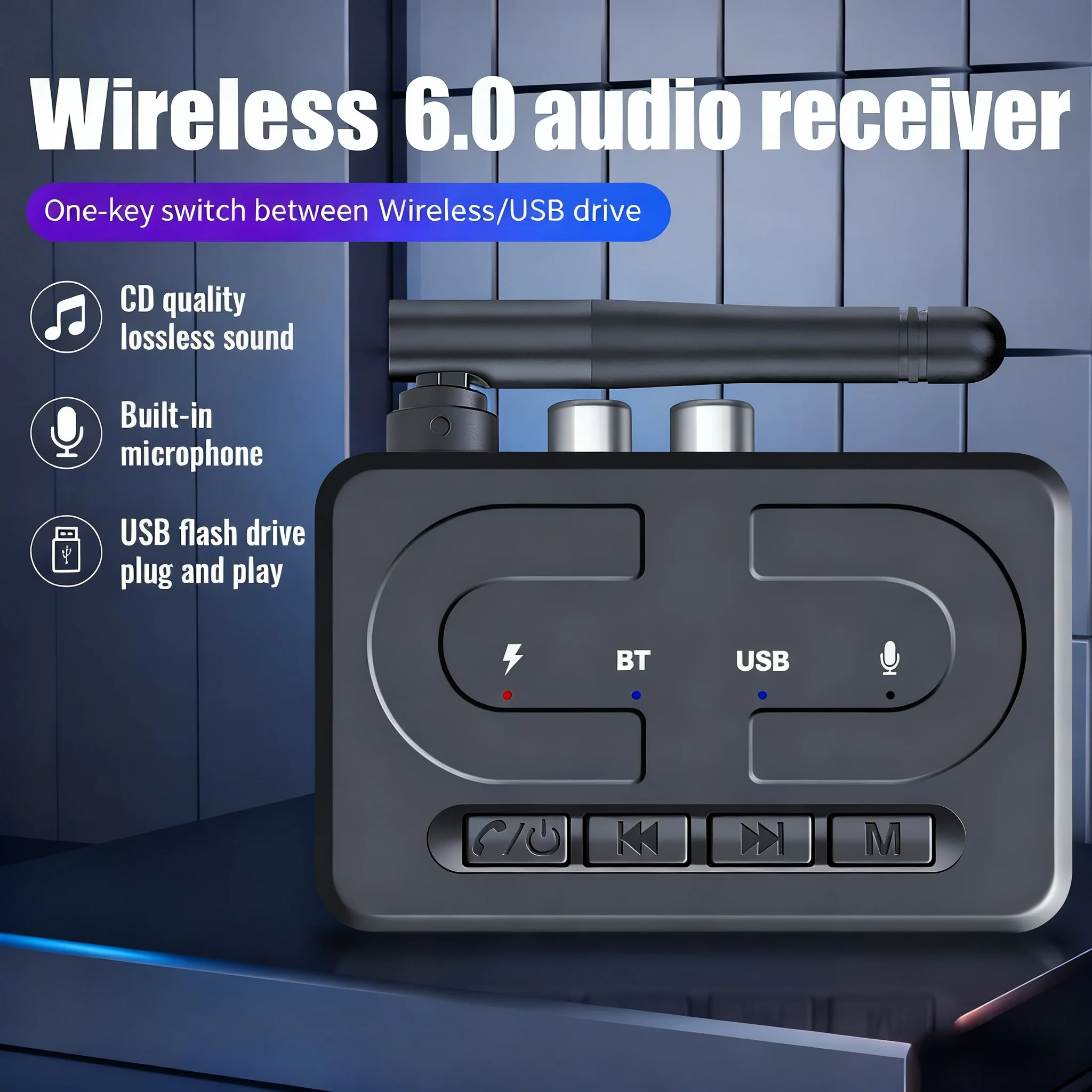 T89 بلوتوث 5.3 استقبال الصوت DAC AUX RCA USB محوري بصري 6.5 مللي متر ميكروفون كاريوكي Hifi ستيريو DSP محول لاسلكي