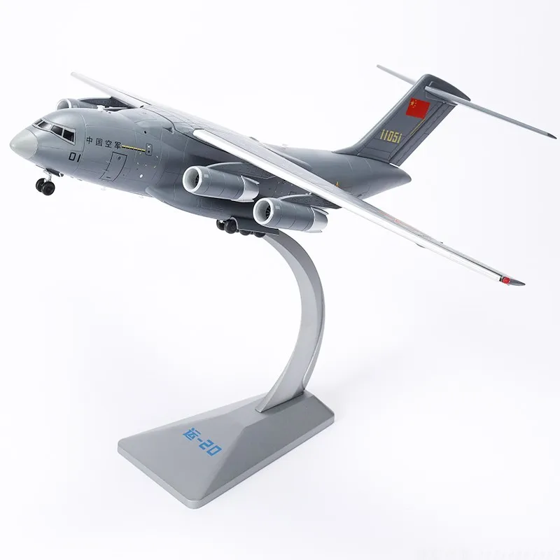 

Diecast Alloy Model Of China Y20 Militarized Combat Transport Plane 1:100 Scale Toy Gift Collection Simulation Display