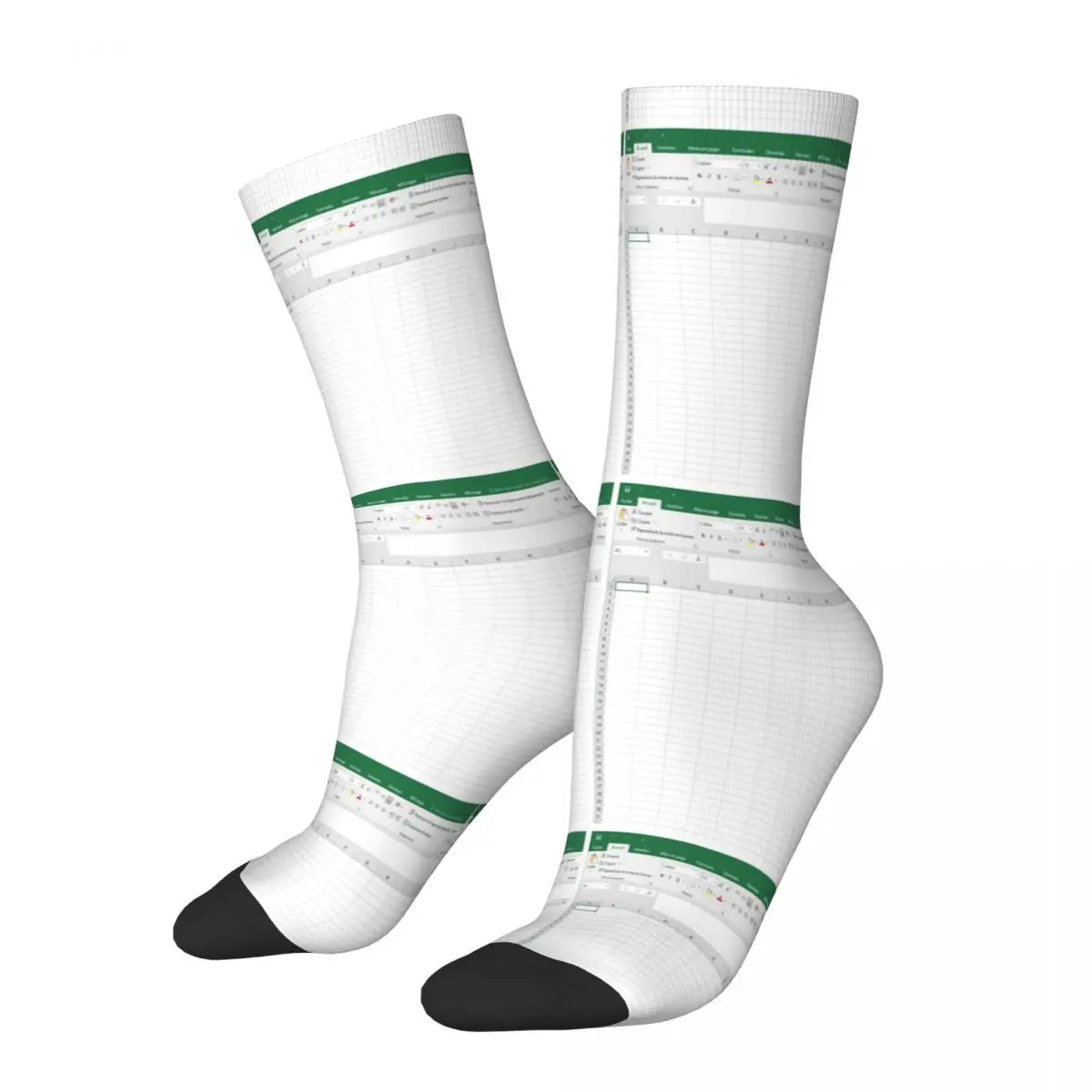 

Excel Spreadsheet Socks Harajuku Sweat Absorbing Stockings All Season Long Socks Accessories for Man's Woman's Gifts