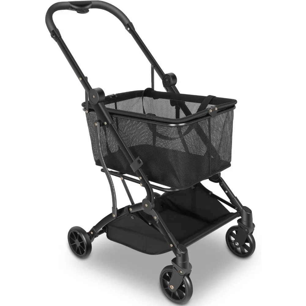 

Shopping Cart Features up 60 lbs Total Weight Capacity, Stylish Detachable Carry Bag, Swivel Tires for Easy Steering