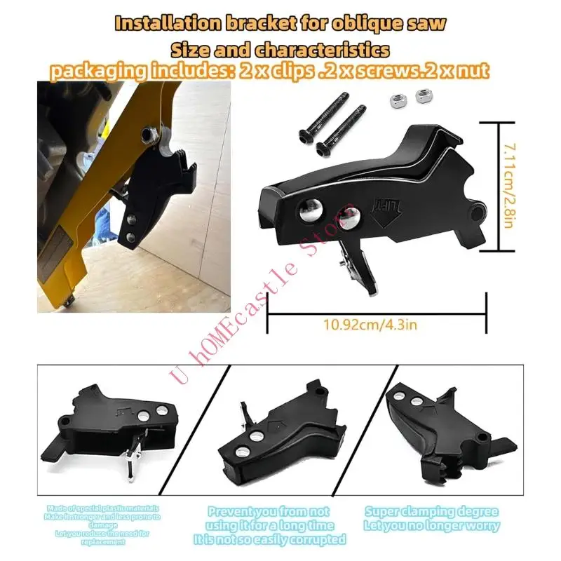 63HF Replacement Clamps for Miter Sawer Stands Power Tool Component Mounting Brackets for DW7231/S780 Model
