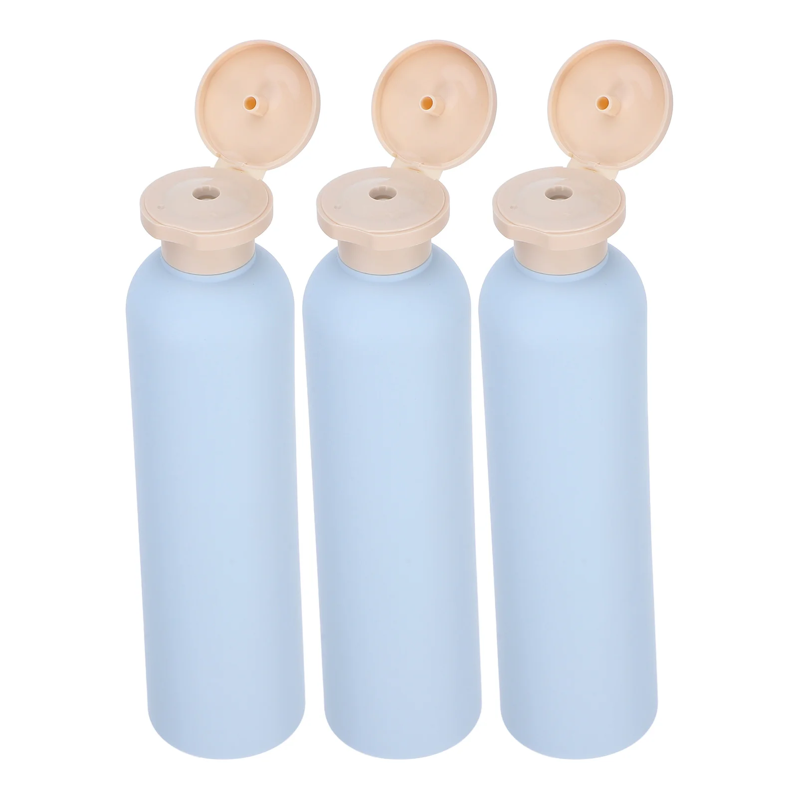 

3Pcs Refillable Lotion Bottles 260ml Flip Cap Shampoo Dispenser Bottles Travel Leak Proof Toiletry Containers Squeeze Bottle