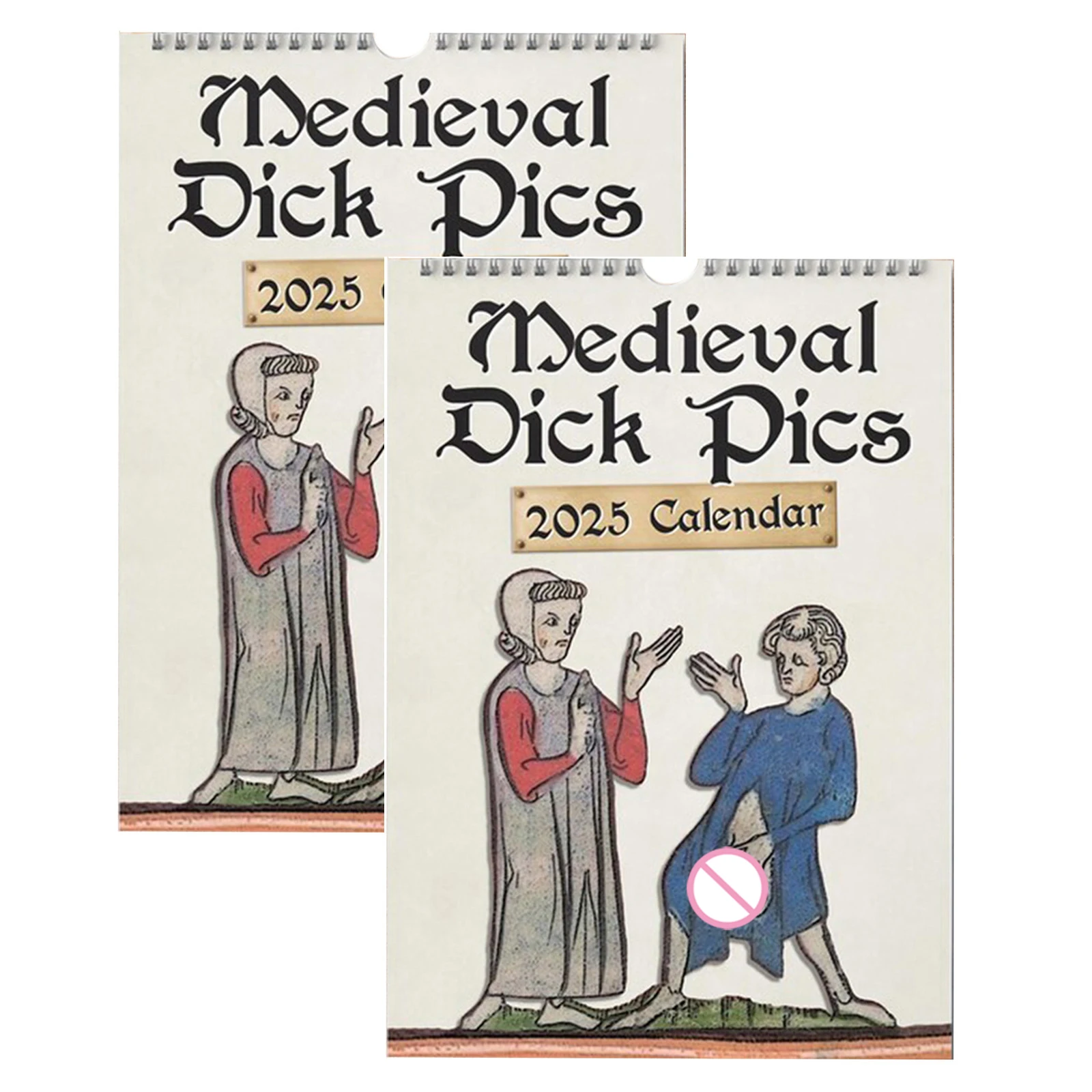 Medieval Dick Pics 2025 Calendar,Funny Rude Calendar Strange Wall Calendar Gag Gifts for History Enthusiasts Prankster