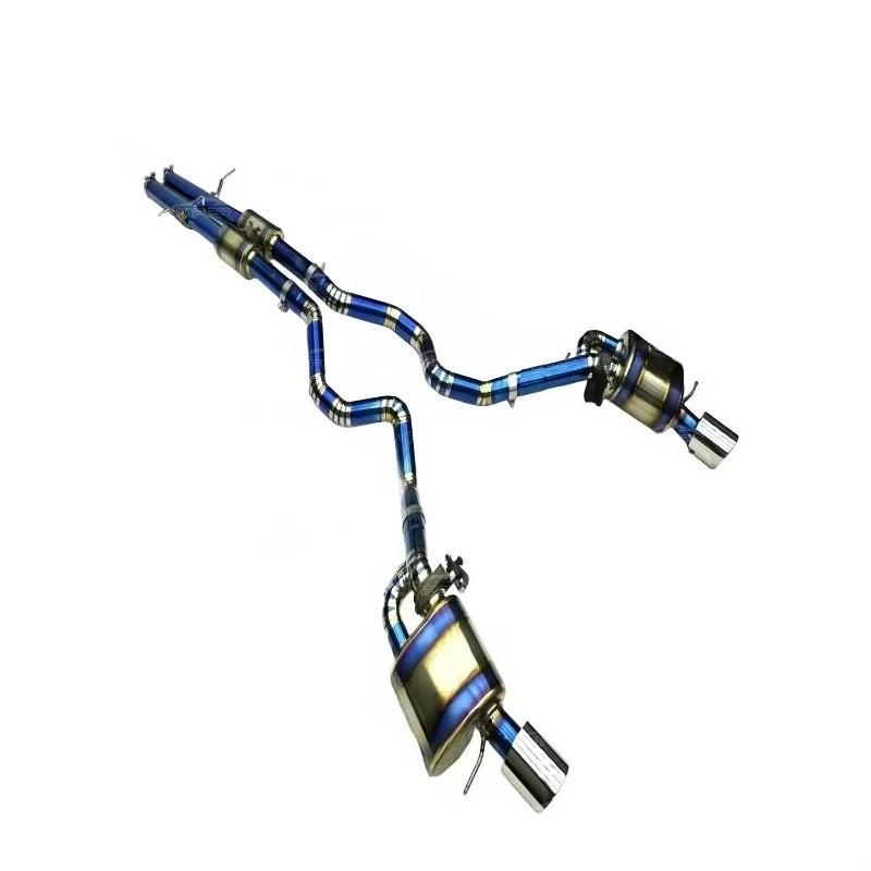 Complete Exhaust System for with Front Pipe and Downpipe Aggressive Sound Plug and Play t001