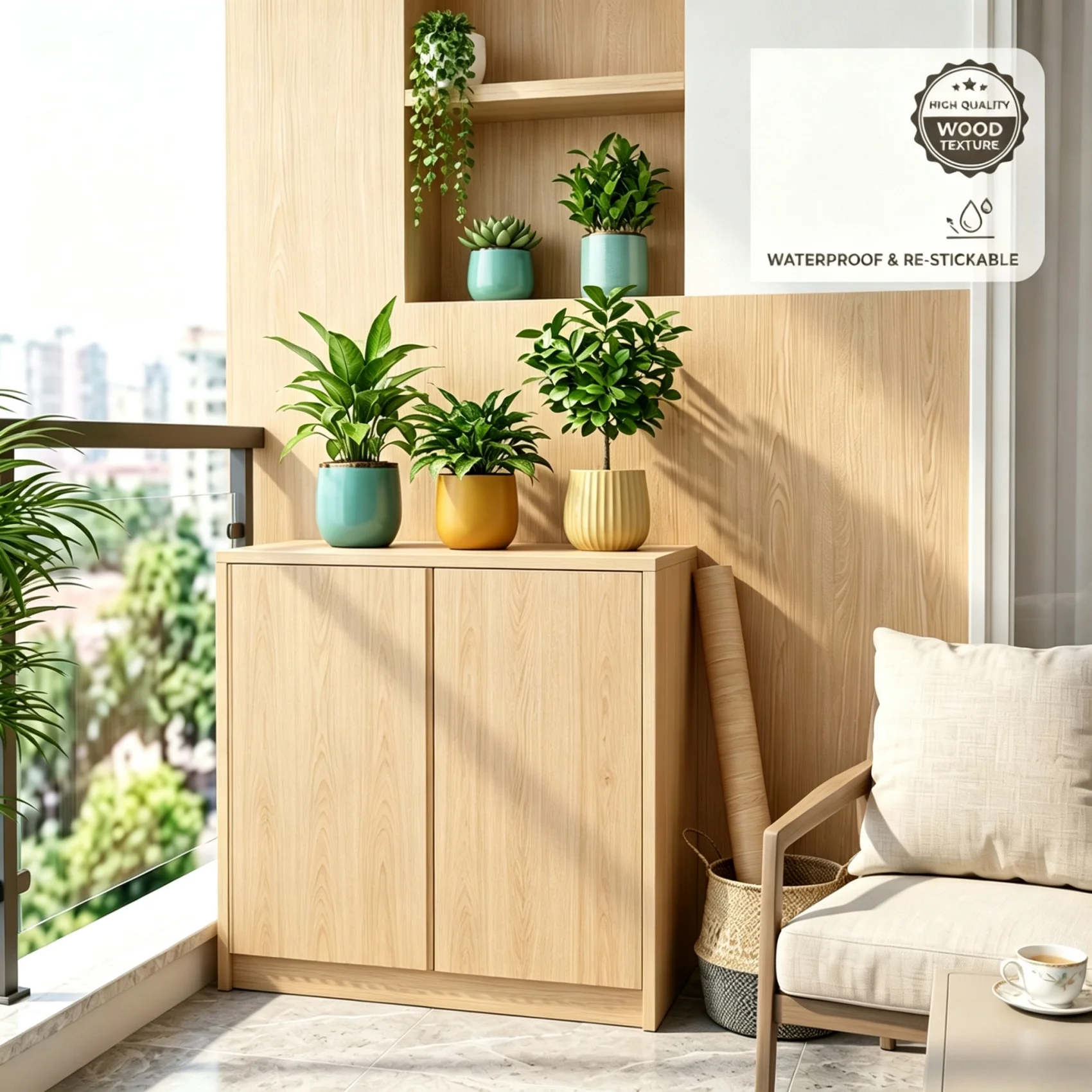 55cm Wide PVC Waterproof Self Adhesive Wallpaper Roll Wood Grain Vinyl Decorative Film for Home Furniture Cabinets Wall Stickerc