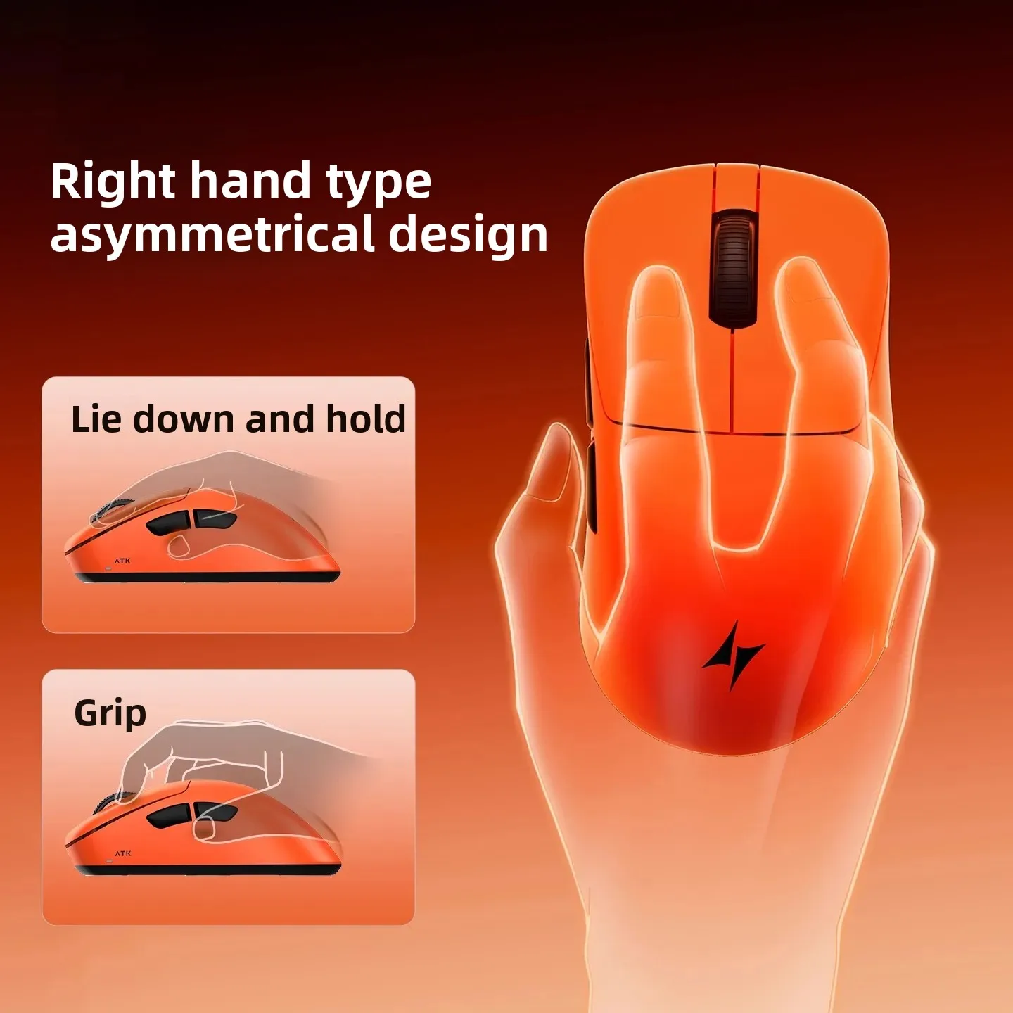 ماوس ألعاب لاسلكي نهائي ATK Z1V2 مزدوج 8K PAW3950Ultra Electronics ماوس رياضي إلكتروني 500 مللي أمبير في الساعة خفيف الوزن هدايا ألعاب الكمبيوتر #5