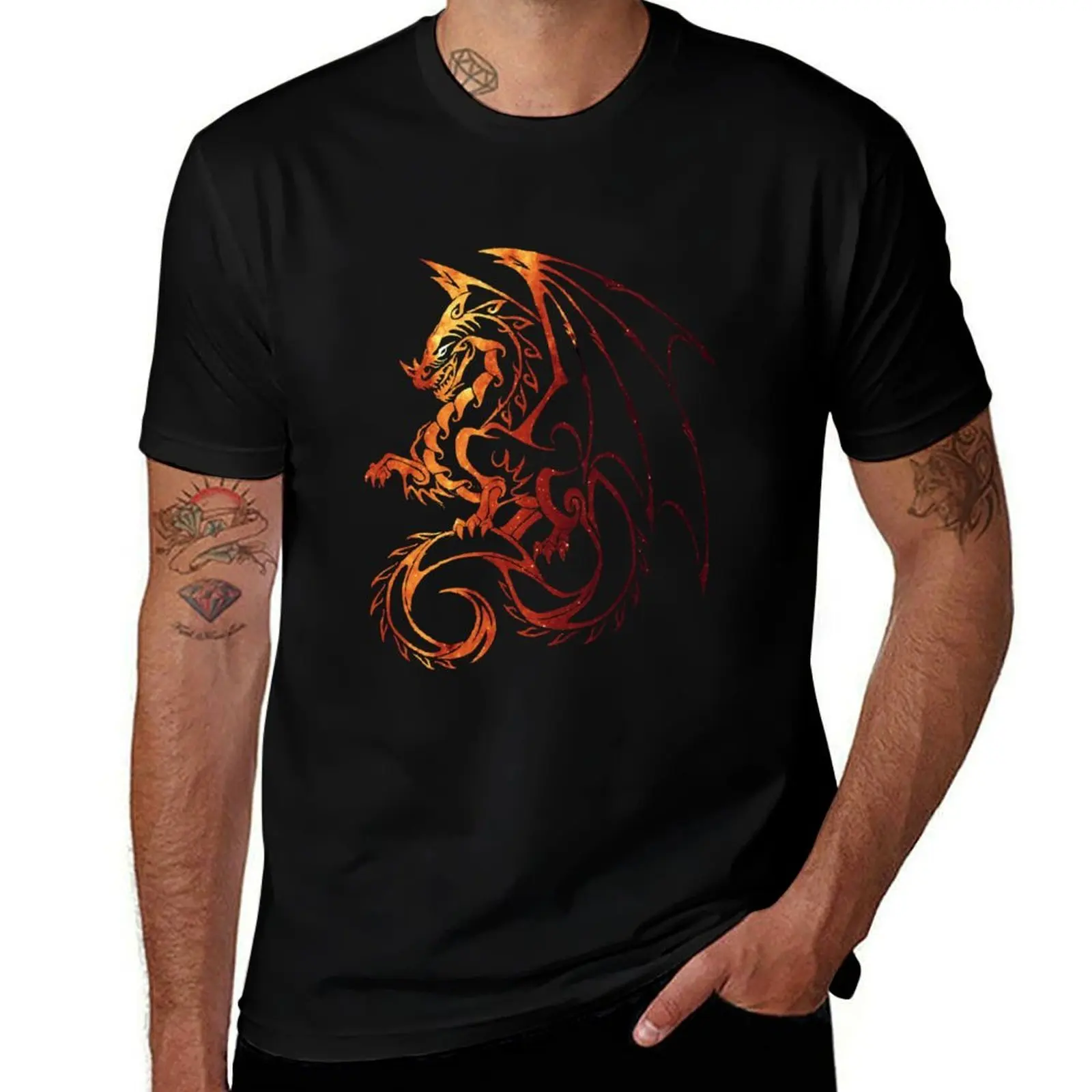 

Dragon Space T-Shirt man t shirts graphic t shirt man plain man t shirt cotton T-Shirt