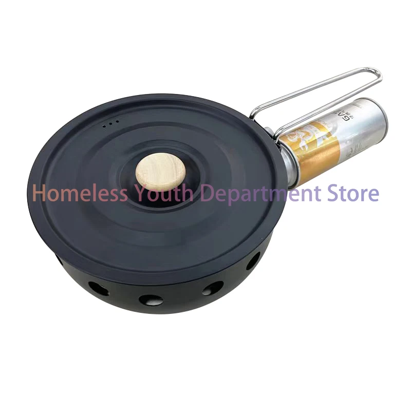 

Portable Outdoor Camping Gas Stove Stainless Steel Butane Gas Cooker with Pot for Hiking Picnics Tourist Cooking