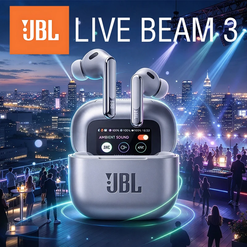 JBL LIVE BEAM3 Colorful Pod Wireless Bluetooth Earphones Environment Space Sound Effects Touch Charging Chamber Music Earphones