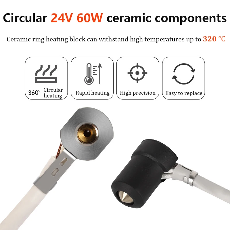24 فولت 60 واط بركان Hotend عدة ل Voron 2.4 Prusa أندر 3 CR10 MK3S طابعة ثلاثية الأبعاد E3D بركان الساخن نهاية السيراميك التدفئة الأساسية رأس الطباعة #4