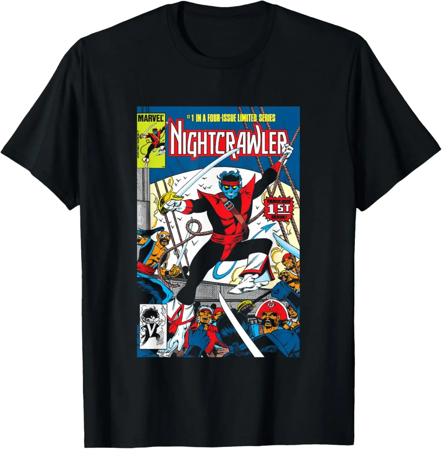 

Футболка Marvel Comics Retro Classic Nightcrawler VS Pirates Cover
