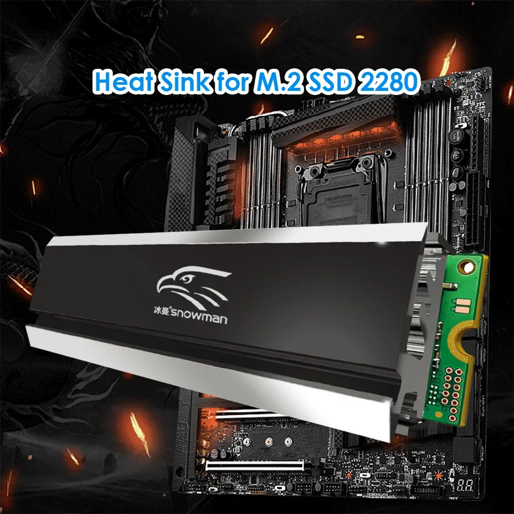 M.2 SSD NVMe المبرد برودة 2280 الحالة الصلبة القرص الصلب المبرد M2 NGFF الألومنيوم بالوعة الحرارة التبريد وسادة حرارية للكمبيوتر المكتبي