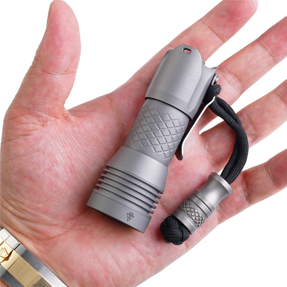 MecArmy PS16 Titanium Tactical Flashlight Max 2000 Lumens 4*XP-G3 LEDs Flashlight Outdoor Lantern Torch  Built-in 16340 battery