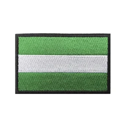 1PC Andalusian Flag Andalusia Armband Embroidered Patch Hook & Loop Or Iron On Embroidery Badge Cloth Military Stripe