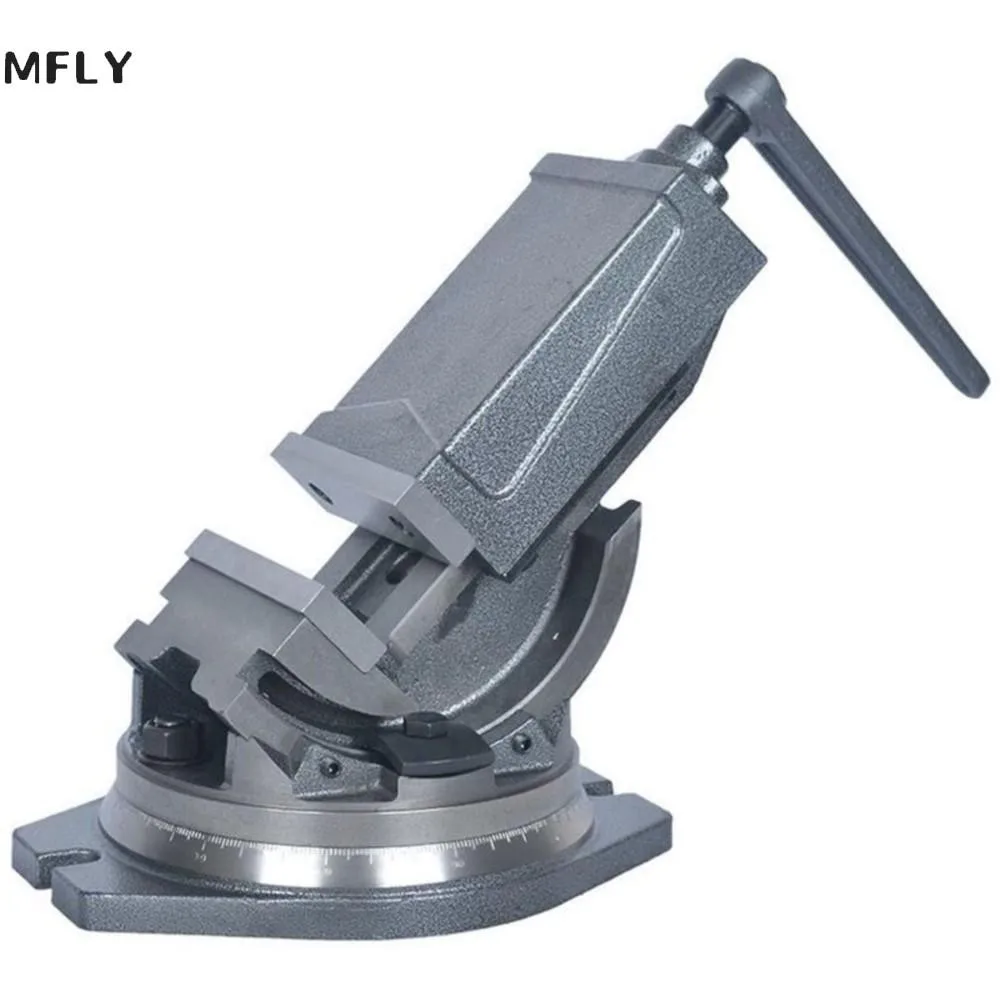 High precision 4 Inch Inclinable Angle Solid Flat Tongs 360-Degree Rotary Precision Taper Vise Precision High Quality MFLY