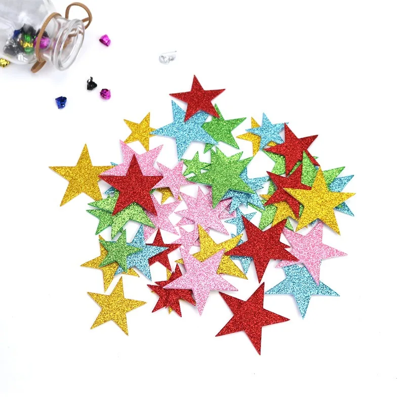 

50 70PCS/Pack Toys Stickers Self-Adhesive Star EVA Stickers Children DIY Education Creative Arts Birthday Graduation Party Gift