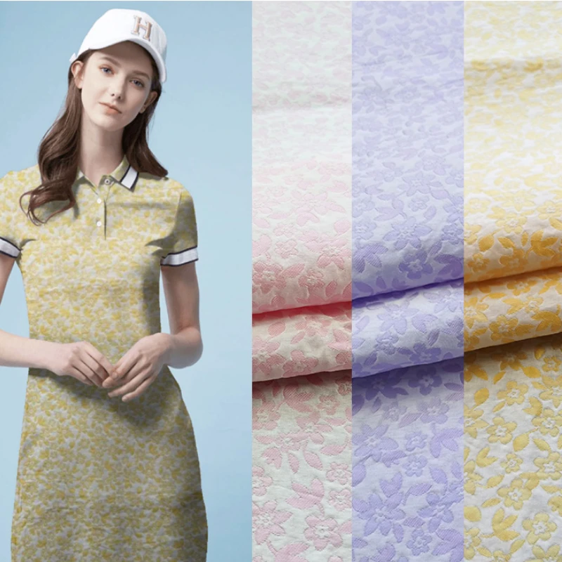 

Brocade Jacquard Fabric Spring Summer Fashion Pastoral Style Small Floral Clothing Yarn-dyed Fabric for Dress by the Yard