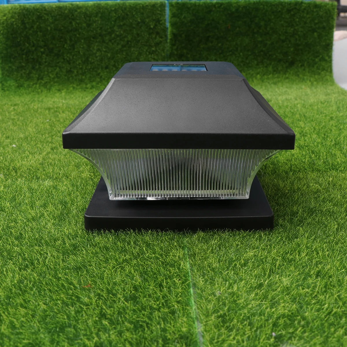

Solar Powered Led Post Outdoor Waterproof Garden Fence Lamp Decorative Pillar Light For Patio Yard Decoration Black Durable
