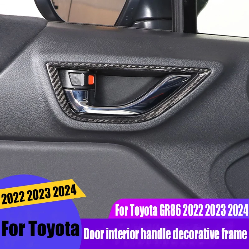 

For Toyota GR86 2022 2023 2024 door interior handle decorative frame car interior decoration accessories ABS material