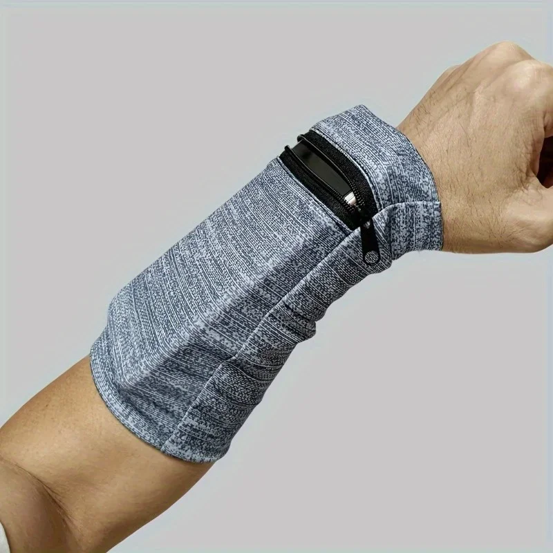 1 Stück schwarze Aufbewahrungstasche für neutrale Handgelenkstützen, geeignet für Fitness-Laufen, mit Reißverschluss, schweißabsorbierende Handgelenkstütze ﻿ – Detail 4