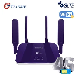 TIANJIE-Routeur 4G, modem Wifi Lte, point d'accès mobile, antenne CPE, point d'accès extérieur avec fente pour carte SIM