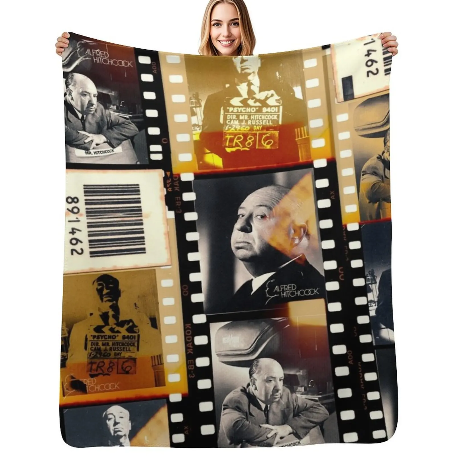 

Alfred Hitchcock, filmstrip Throw Blanket Nap for winter Beautifuls for babies Blankets