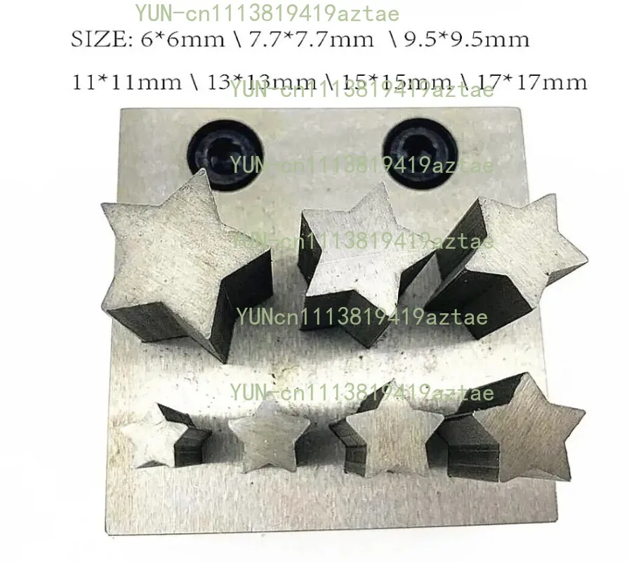 1Set Jewelry Metal Sheet Punching Mold Set, Multi‑Shape Forming Jig for Cross Star Oval Triangle Heart Pattern Craft Processing