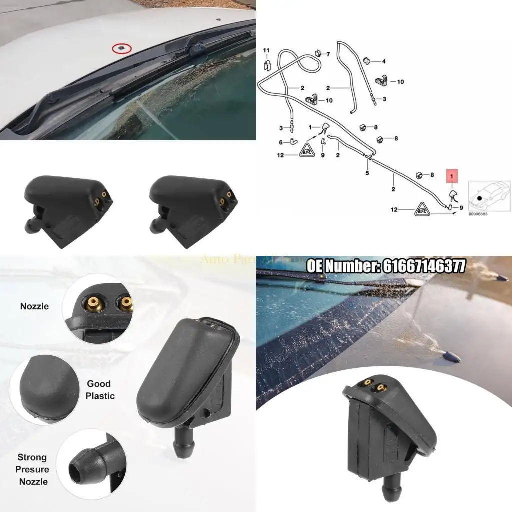 

J0MA 2 шт. сильные распылители для лобового стекла, насадки для очистки окон, система для Mini R50