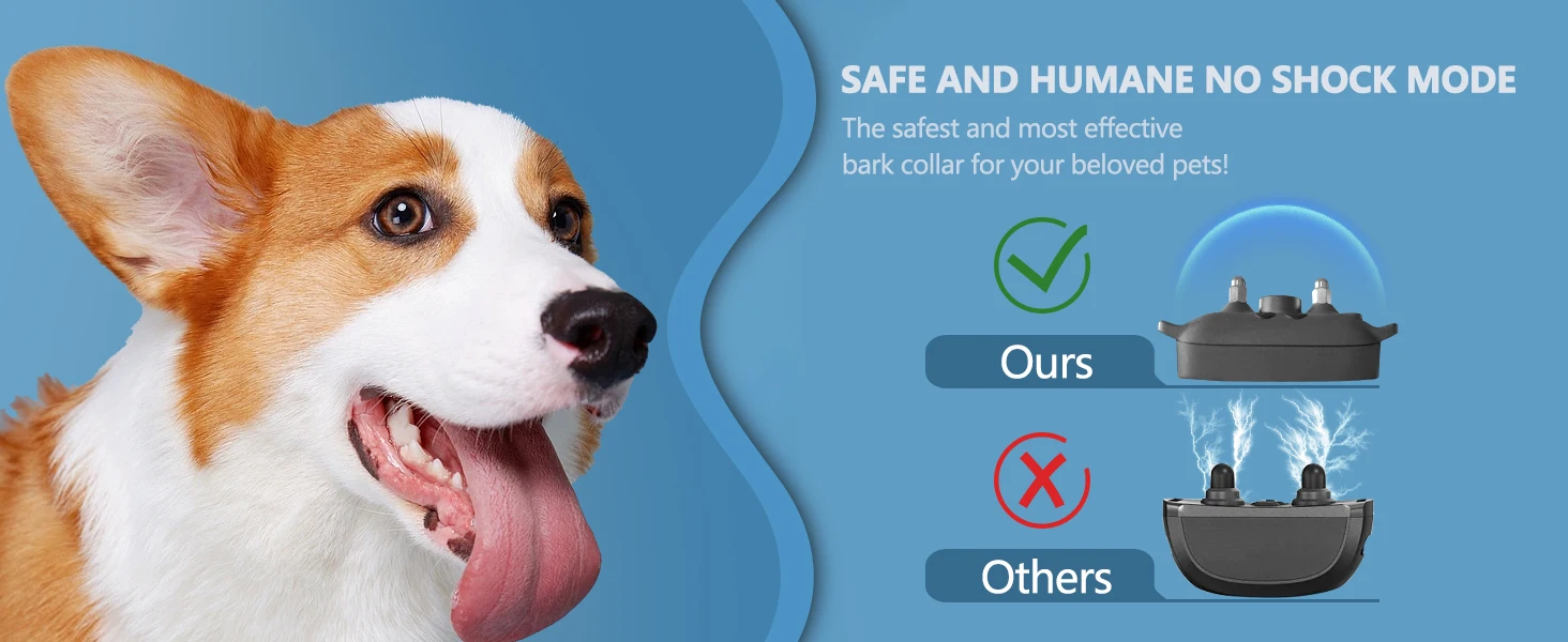 Ultraschall-Bellhalsband für Große, Mittlere und Kleine Hunde, Humanes Anti-Bell-Halsband mit Ton & Vibration, Intelligentes Bellhalsband mit Elektroschock – Detail 6