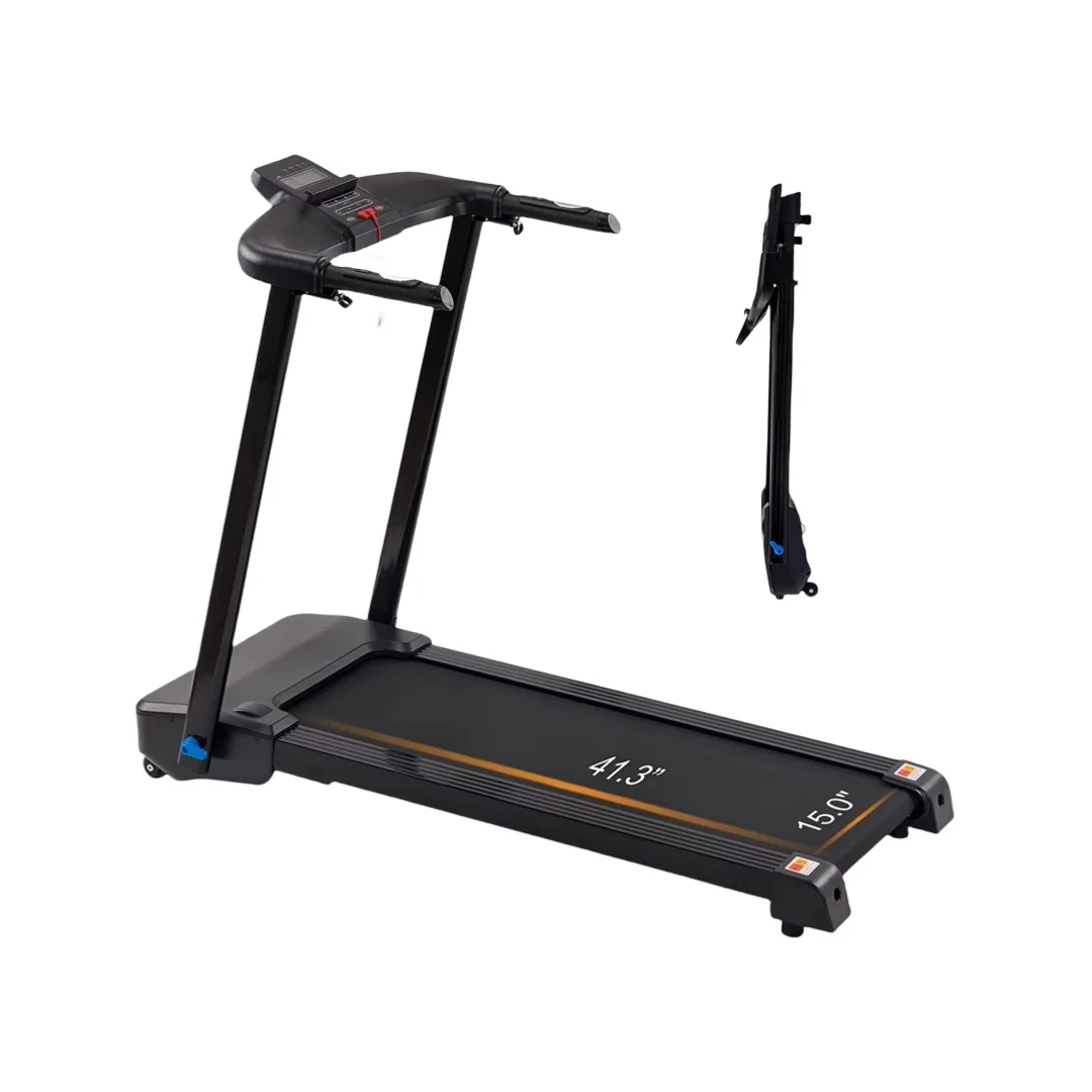 Portable Foldable Treadmill, Wide Running Surface, Dual Display, Powerful Motor & Wireless Heart Rate