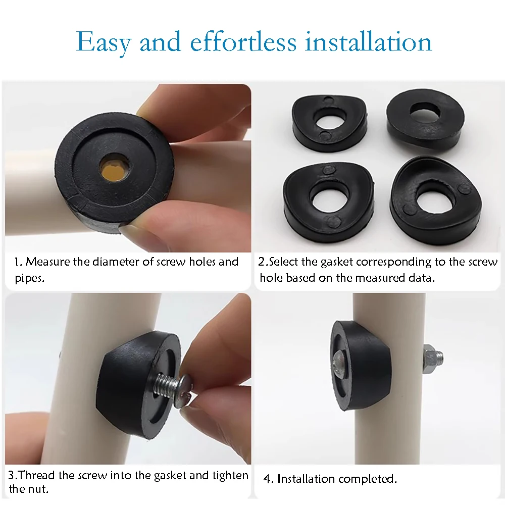 Duckbill Spacer ID5-15mm Black Plastic Round Washer Hole Plug Gasket Dust Seal End Cover Cap Curved Spacer For Pipe Furniture