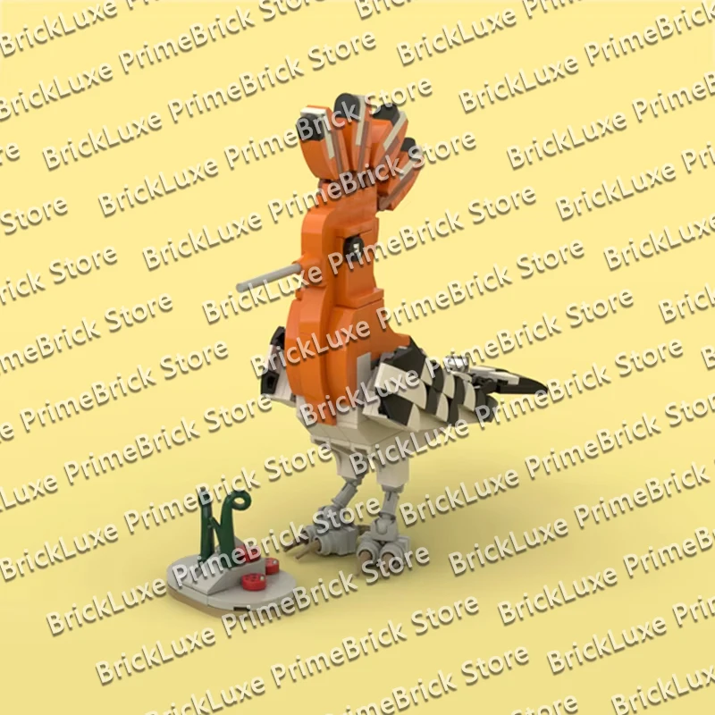 QWERT Creators Animal Series Model MOC Building Bricks Hoopoe Crested Wild Bird Modular Technology Gifts Assemble Children Toy