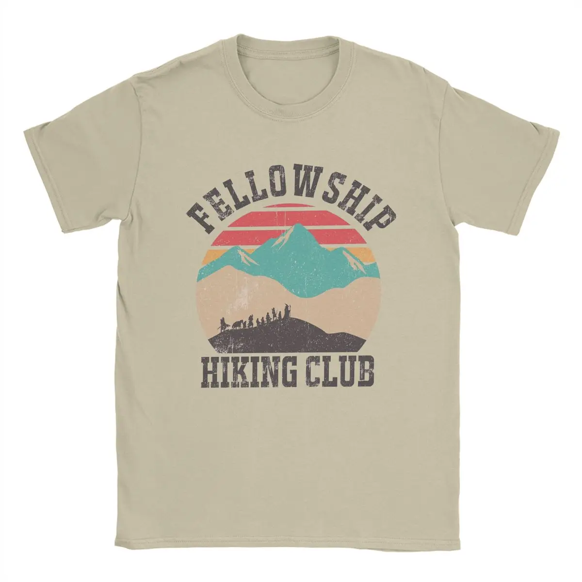 Fellowship Hiking Club Middle Earth's Annual Mordor Fun Run T-Shirt for Men Tee Shirt Cotton T Shirts Plus Size Clothes