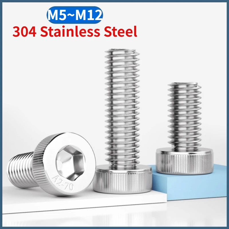 Beicai M5 M6 M8 M10 M12 SUS304 A2-70 Stainless Steel DIN7984 Knurled Hex Hexagon Socket Thin Low Short Profile Allen Cap Screw
