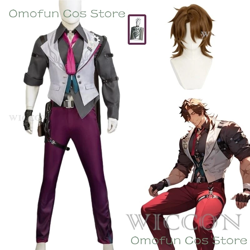 Cosplay Gallagher Honkai: Star Rail Costume Fashion Handsome Uniform Game Suit Cos Halloween Party Convention Event Men Outfits