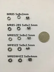 10pcs Mini Bearing MR85ZZ MR85-2RS 675ZZ L-850ZZ MF85ZZ 5x8x2.5mm MR85 MR85W4ZZ Ball Bearing Flange Bearing Open Bearing