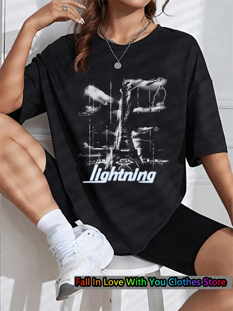 Luxury Vintage Printed Tshirt For Women Men y2k Casual O-neck Short Sleeve Summer Fashion Cotton  Tshirt Harajuku Streetwear Top