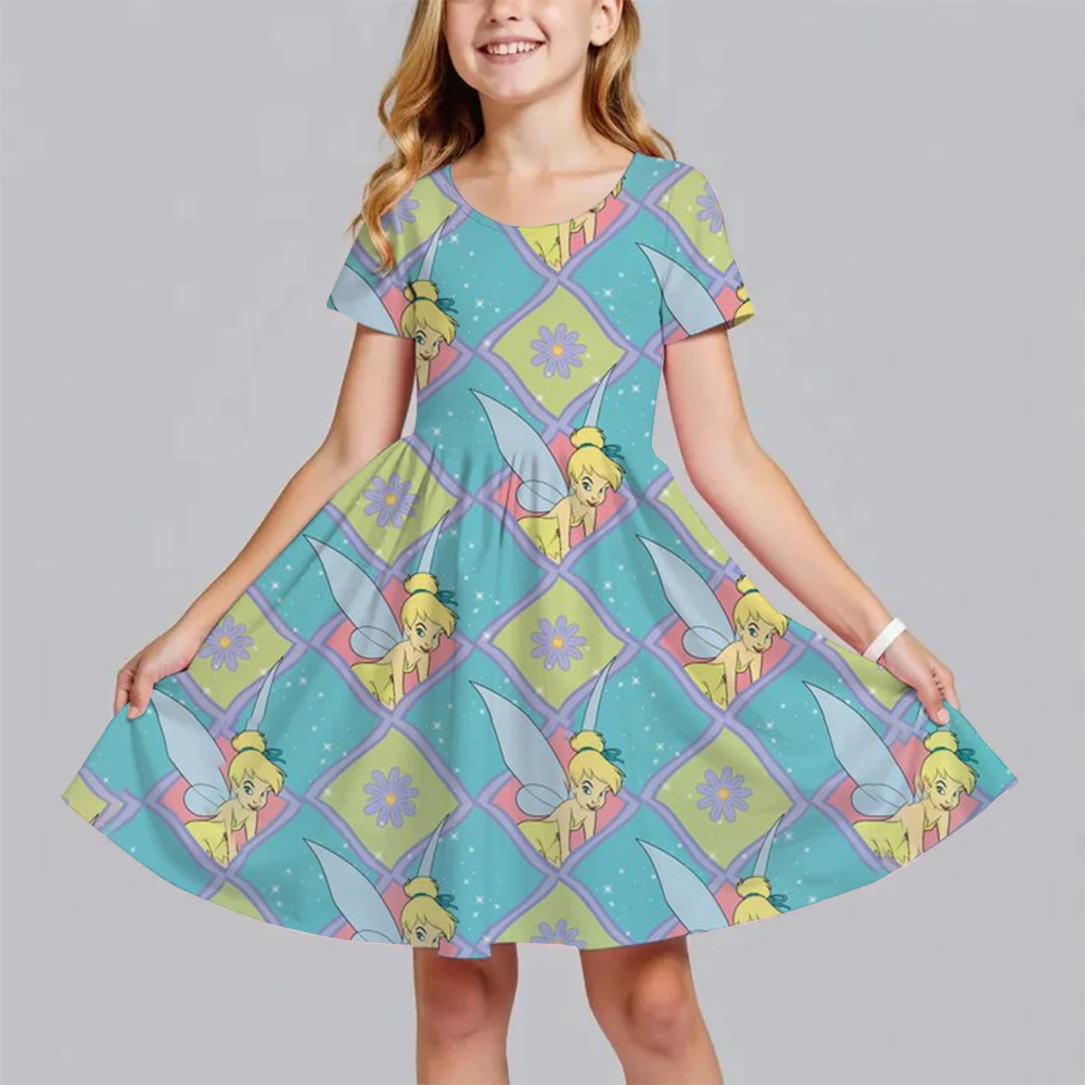شعبية Miniso الصيف الأطفال فتاة الموضة الجديدة فستان مريح المنزل في الهواء الطلق الكرتون لطيف فستان 3D الطباعة