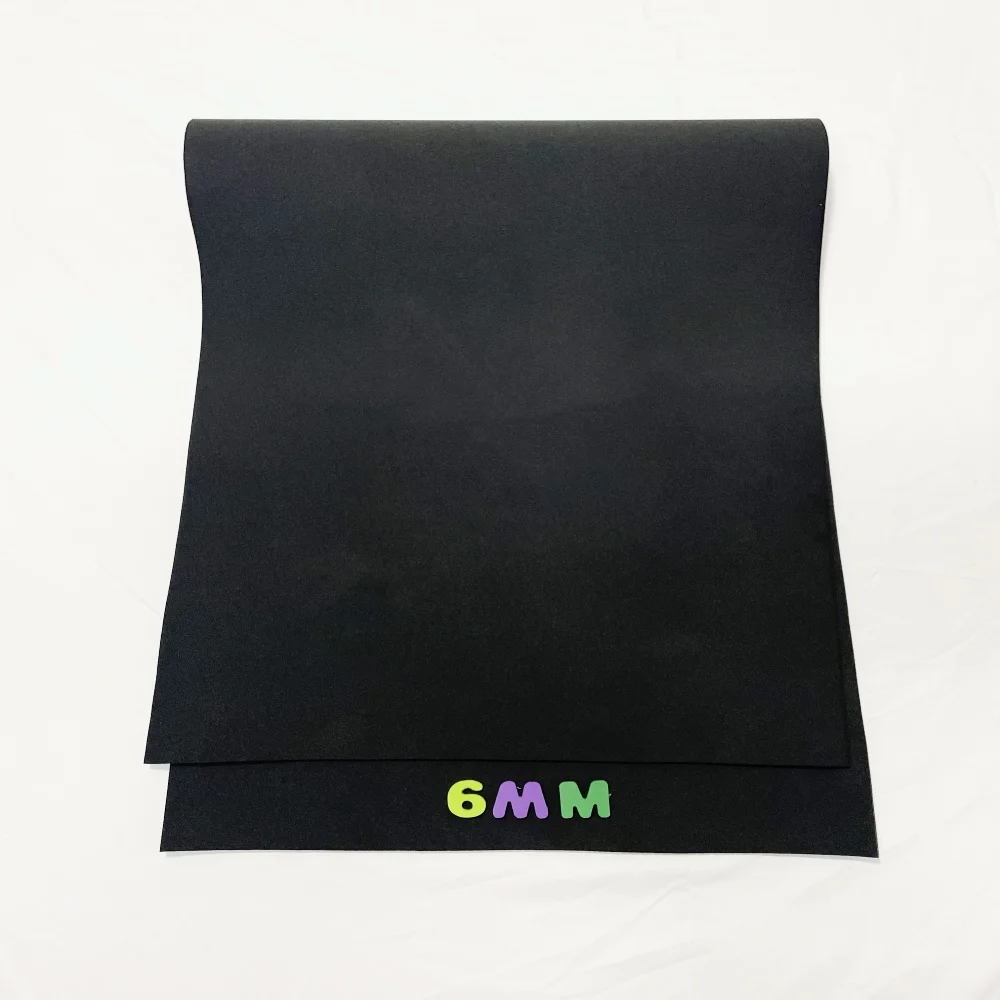 Black 6mm extra thick SBR neoprene fabric diving fabric waterproof windproof stretch knitted stretch polyester fabric