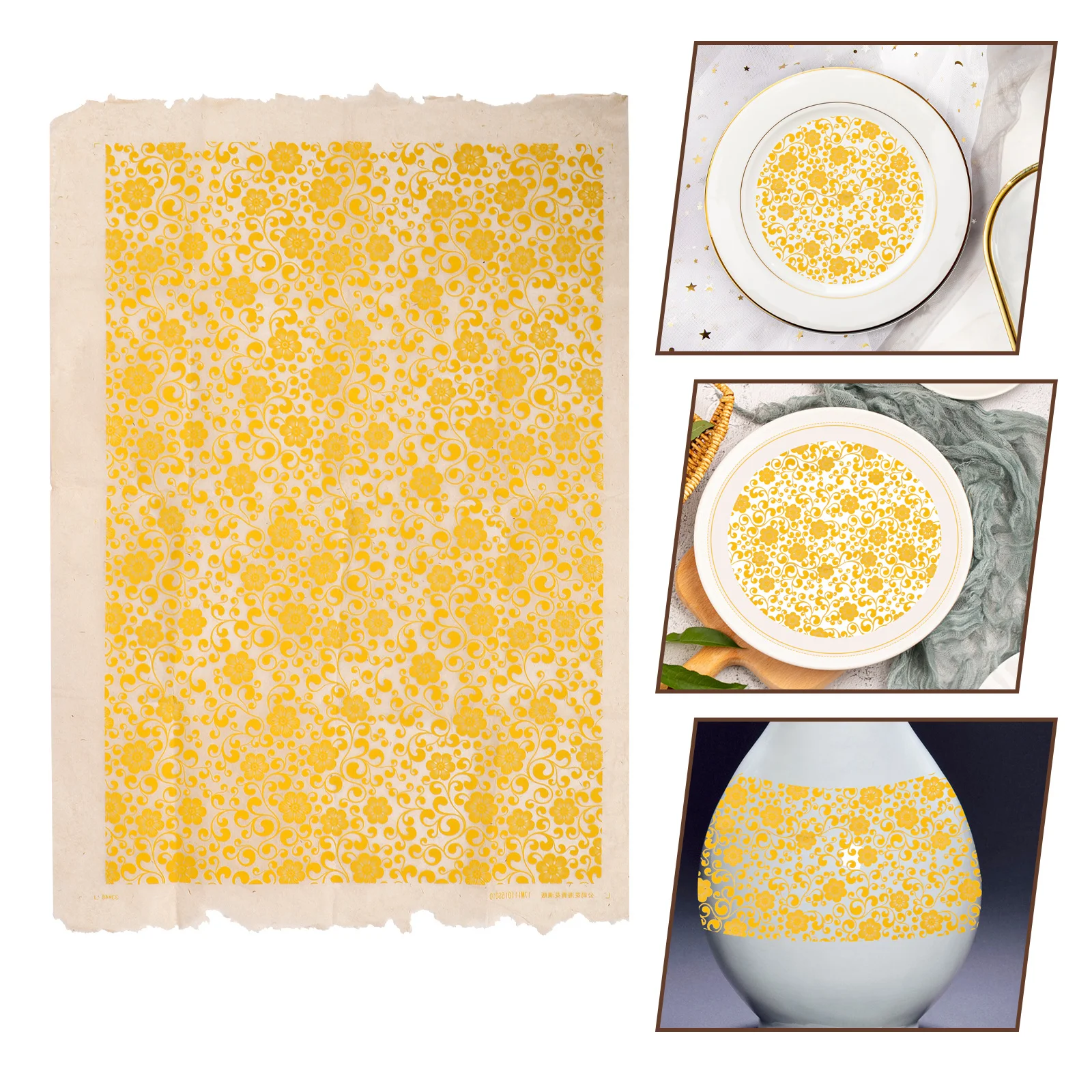 

Pottery Transfer Paper Chinese Style Cuttable Underglaze Decal For Diy Ceramic Crafts Clay Sticker Household Decorative