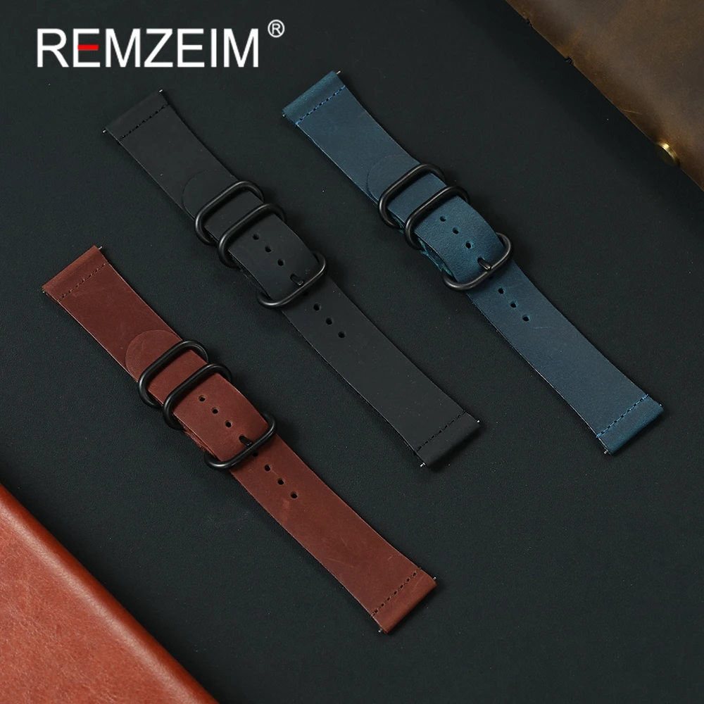 Crazy Horse Echtlederband, 20 mm, 22 mm, weiches, ultradünnes Rindslederarmband, Uhrenarmband, Uhrenzubehör