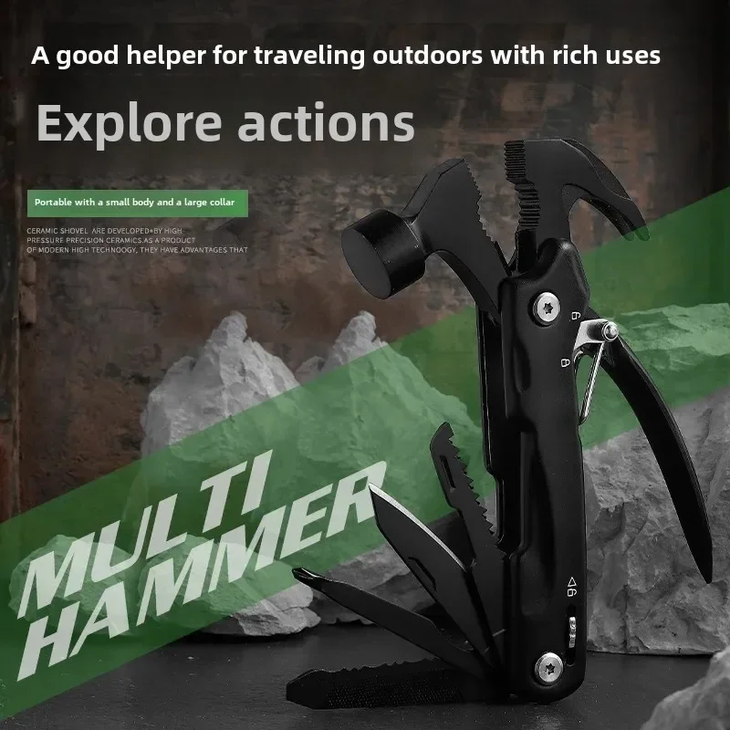 

Multi Functional Sheep Horn Hammer, Foldable Camping Tool, Suitable for Household Small Tools or Portable Camping Tools