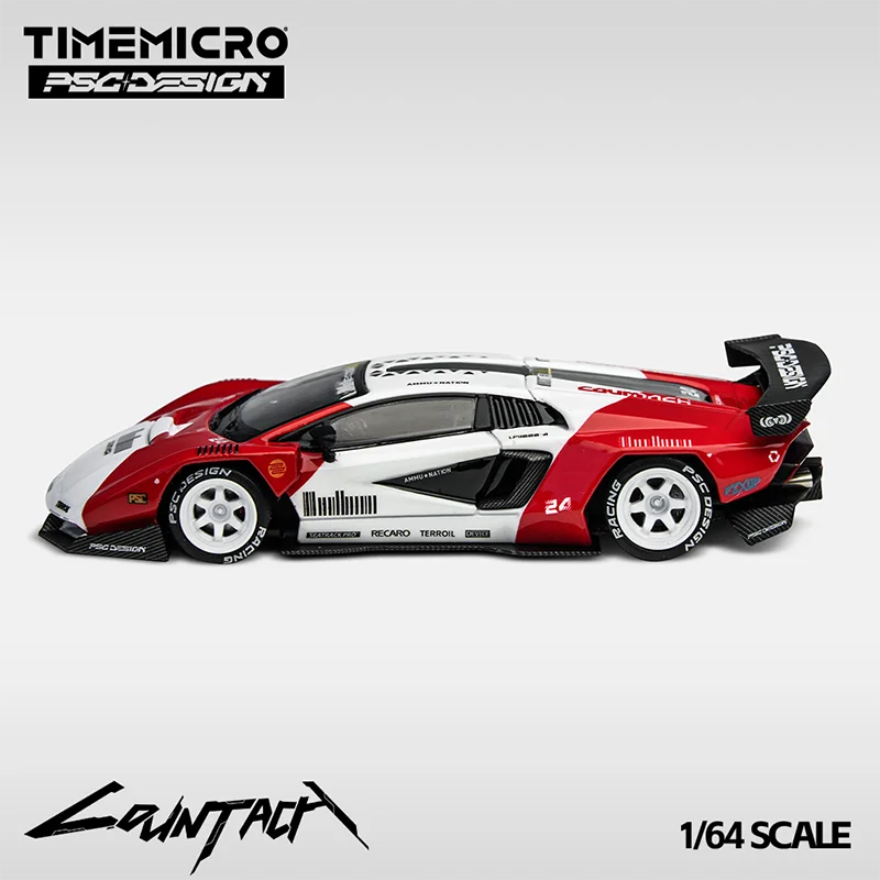 TimeMicro × PSC 1:64 Countach Marlboro Tribute Edition aleación Diecast modelo carreras librea réplica entusiastas del deporte de motor preventa