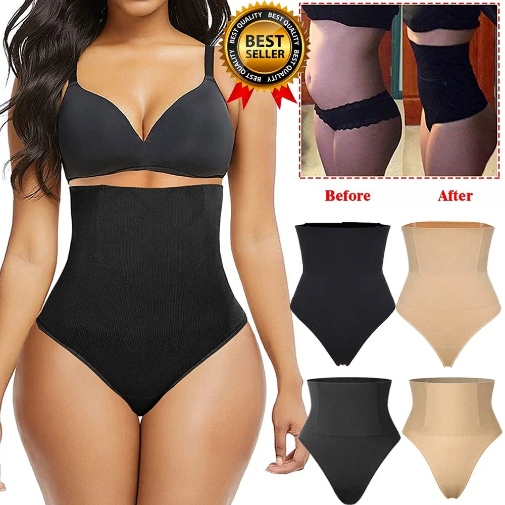 Shaping Thong Underwear Tummy Control Body Shaper Invisible High Waist Panties
